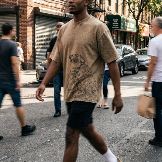 "The Founder" Earth Wash Oversized Tee