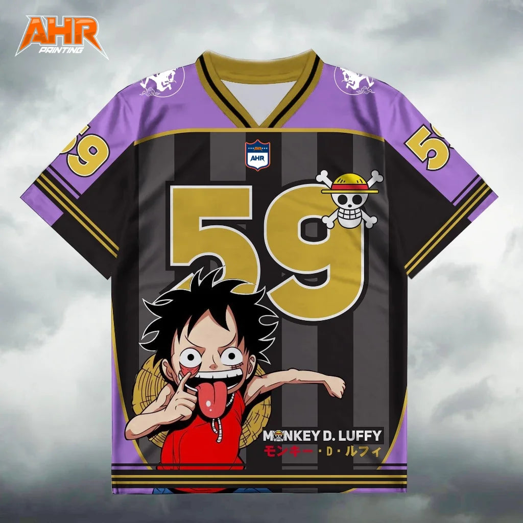 Dragon Ball x Emirates Goku Sakura Japanese Style Jersey Anime Football Fan T-Shirt for Men