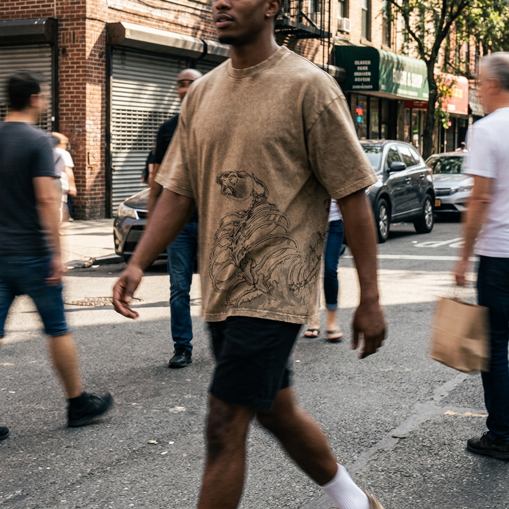"The Founder" Earth Wash Oversized Tee